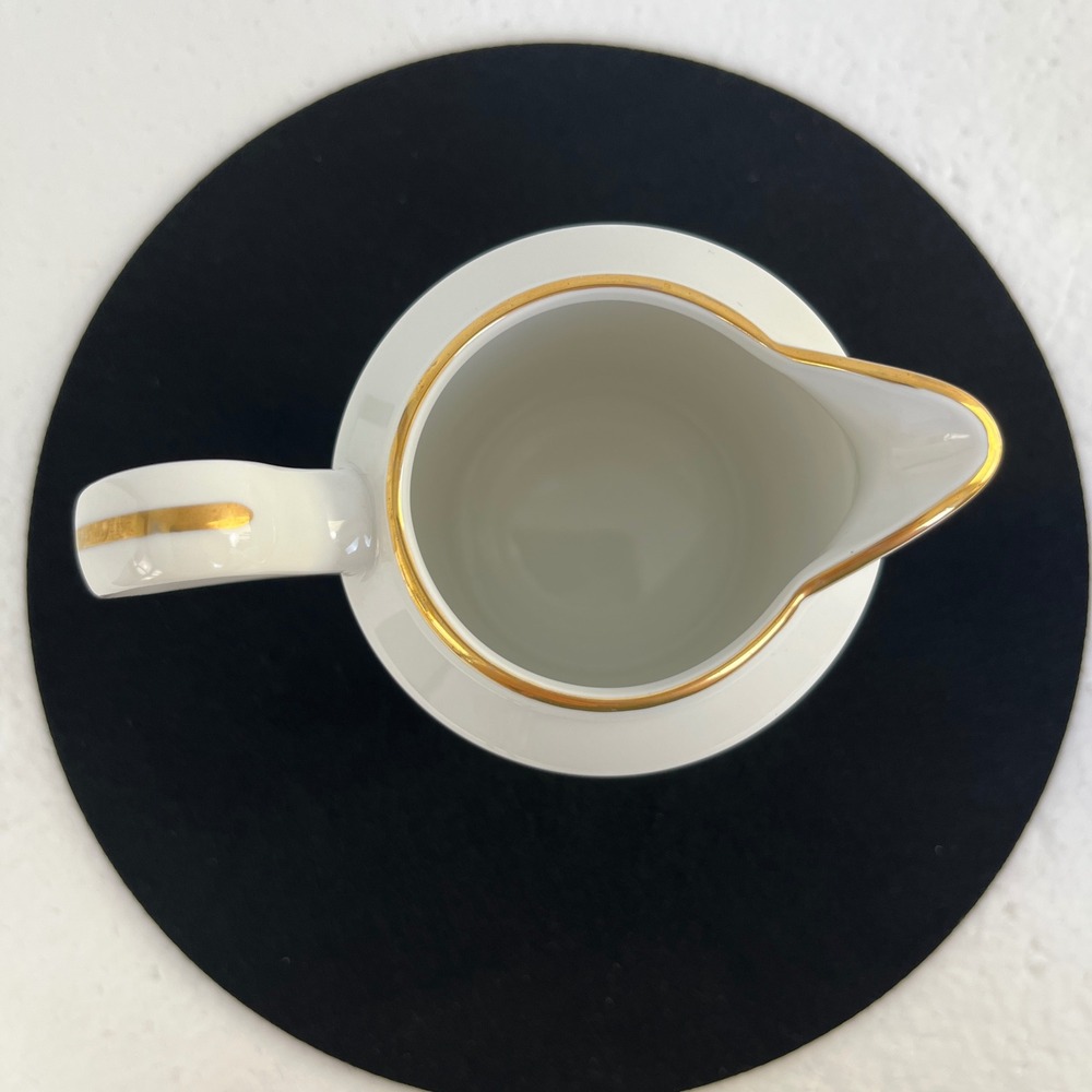 Vtg‎ Christian Dior Trianon Creamer & Sugar Bowl Set La Collection Gold Trim - Picture 10 of 11